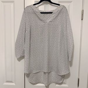 B&W PRINTED BLOUSE